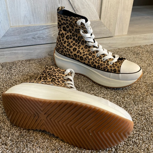 Madden Girl Winnona Flatform Women's High-Top Sneakers Leopard US 6.5 - Picture 9 of 9